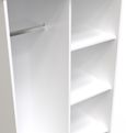 Cube White Front Open Shelf Wardrobe