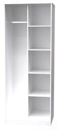 Cube White Front Open Shelf Wardrobe