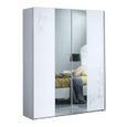 Daniela White Italian 2 Door Sliding Wardrobe with Mirrors