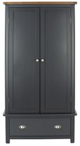 Dunkeld Blue 2 Door 1 Drawer Wardrobe