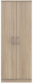 Devon Oak Effect 2 Door Plain Tall Wardrobe