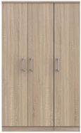 Devon Oak Effect 3 Door Tall Triple Wardrobe