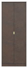 Diego Copper and Gold 2 Door Plain Tall Wardrobe