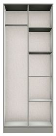 Diego Front Open Shelf Wardrobe - Grey