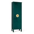Elderon Wardrobe - 2 Door - Green - Mango Wood