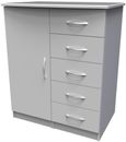 Eve Grey 1 Door Midi Wardrobe