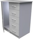 Eve Grey 1 Door Midi Wardrobe