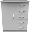 Eve Grey 1 Door Midi Wardrobe