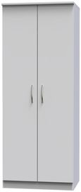 Eve Grey 2 Door Plain Tall Wardrobe