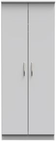 Eve Grey 2 Door Plain Tall Wardrobe