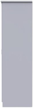 Eve Grey 3 Door Triple Wardrobe - LHF 2 Drawers