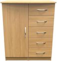 Eve Oak Effect 1 Door Midi Wardrobe