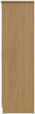 Eve Oak Effect 2 Door 2 Drawer Double Tall Wardrobe