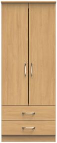Eve Oak Effect 2 Door 2 Drawer Double Wardrobe