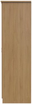 Eve Oak Effect 3 Door Tall Triple Wardrobe - LHF 2 Drawers