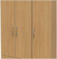Eve Oak Effect 3 Door Tall Triple Wardrobe - LHF 2 Drawers