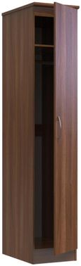 Eve Walnut Effect 1 Door Single Tall Wardrobe