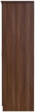 Eve Walnut Effect 3 Door Triple Wardrobe - LHF 2 Drawers