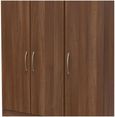 Eve Walnut Effect 3 Door Triple Wardrobe - LHF 2 Drawers