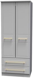 Faye Wardrobe - 2 Door - 2 Drawer - Double - Grey Ash