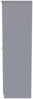 Faye Grey Ash 2 Door Plain Tall Wardrobe