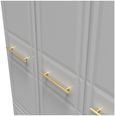 Faye Grey Ash 3 Door Triple Wardrobe - LHF 2 Drawers