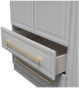 Faye Grey Ash 3 Door Triple Wardrobe - LHF 2 Drawers