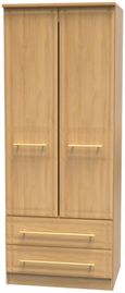 Faye Oak Effect 2 Door 2 Drawer Double Wardrobe