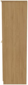 Faye Oak Effect 3 Door Triple Wardrobe - LHF 2 Drawers
