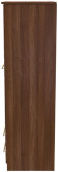 Faye Walnut Effect 2 Door 2 Drawer Double Wardrobe