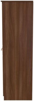 Faye Walnut Effect 2 Door Plain Tall Wardrobe