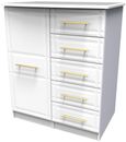 Faye White 1 Door Midi Wardrobe