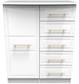Faye White 1 Door Midi Wardrobe