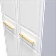 Faye White 2 Door Plain Tall Wardrobe