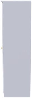 Faye White 3 Door Triple Wardrobe - LHF 2 Drawers