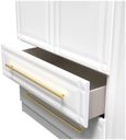 Faye White 3 Door Triple Wardrobe - LHF 2 Drawers