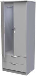 Flora Grey 2 Door 2 Drawer Double Wardrobe