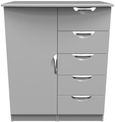 Flora Grey Ash 1 Door Midi Wardrobe