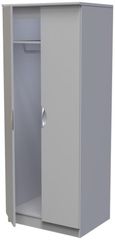 Flora Grey Ash 2 Door Plain Tall Wardrobe