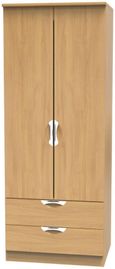 Flora Oak Effect 2 Door 2 Drawer Double Wardrobe