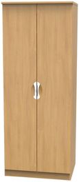 Flora Oak Effect 2 Door Plain Tall Wardrobe