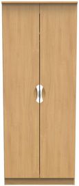 Flora Oak Effect 2 Door Plain Tall Wardrobe