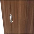 Flora Walnut Effect 2 Door 2 Drawer Double Wardrobe