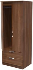 Flora Walnut Effect 2 Door 2 Drawer Double Wardrobe
