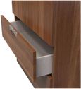 Flora Walnut Effect 2 Door 2 Drawer Double Wardrobe