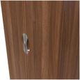 Flora Walnut Effect 2 Door Plain Tall Wardrobe