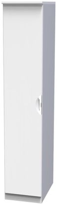 Flora White 1 Door Single Wardrobe