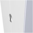 Flora White 2 Door Plain Tall Wardrobe