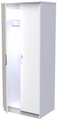 Flora White 2 Door Plain Tall Wardrobe