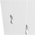 Flora White 3 Door Triple Wardrobe - LHF 2 Drawers